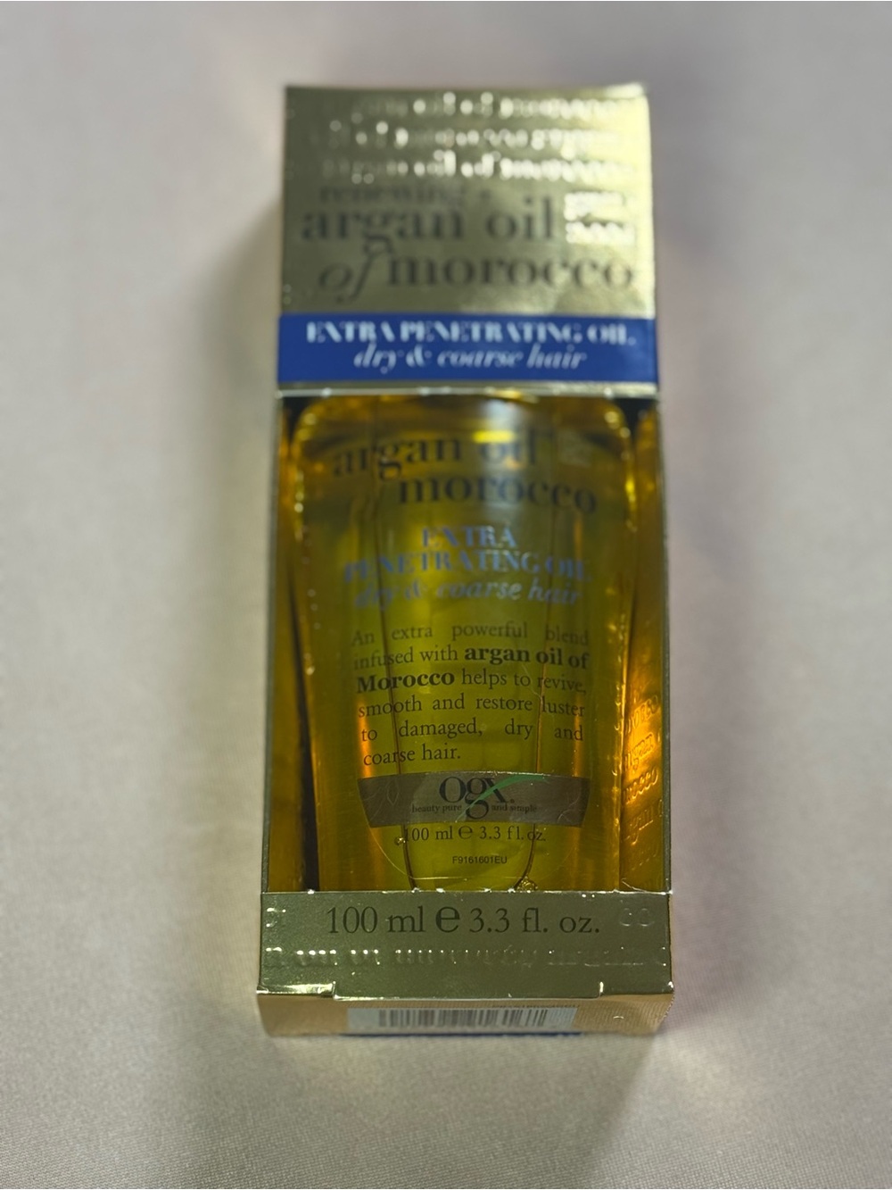 Ogx Argan Oil Of Morocco Extra Penetrating Oil 100ml 3.3 Oz  Dry and Coarse Hair